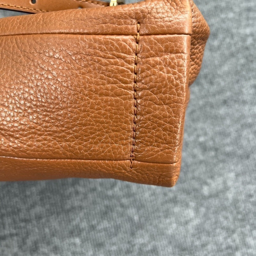 Michael Kors Purse Tan Brown Leather Handbag Shoulder Bag Studded Crossbody - Picture 5 of 14